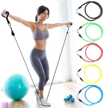 Latex resistance Pull bands rope for Pilates, yoga, CrossFit, fitness , 11PCs 4