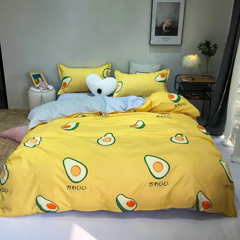 

Avocado Bedding Set Home Textiles Duvet Cover Set Bed Linen Set duvet cover set flat bed sheet pillowcase