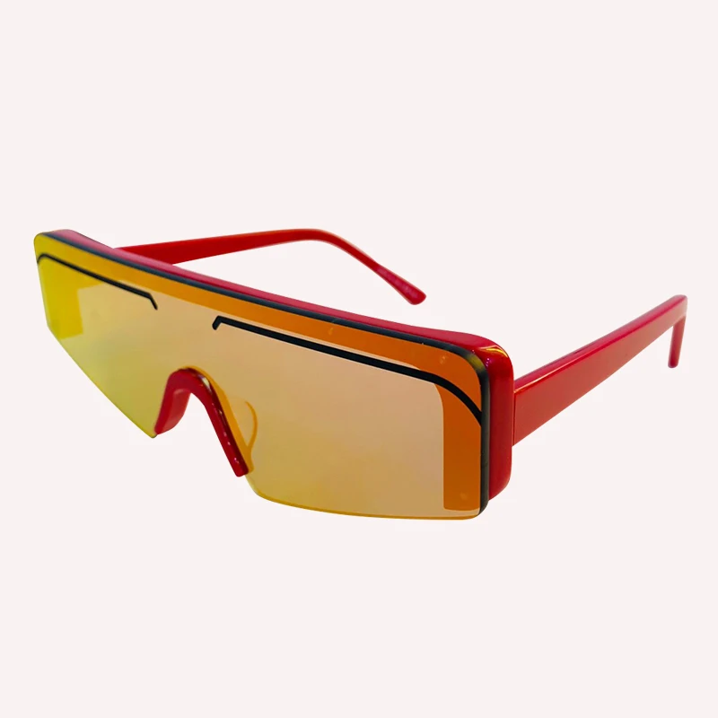 Модные новые маленькие солнцезащитные очки, женские мужские оправы acetate Goggle, солнцезащитные очки для девушек, уличные зеркальные очки, женские оттенки UV 400