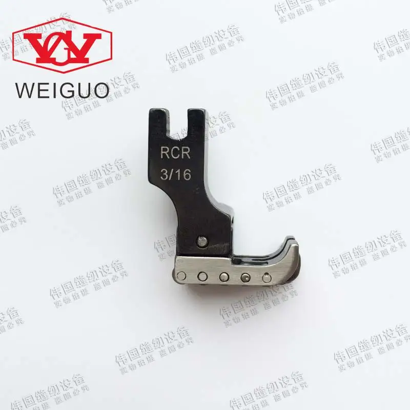

Flat wagon wheel presser foot Flat wagon presser foot high left to lower right Flat car and roller presser foot RCR3/16