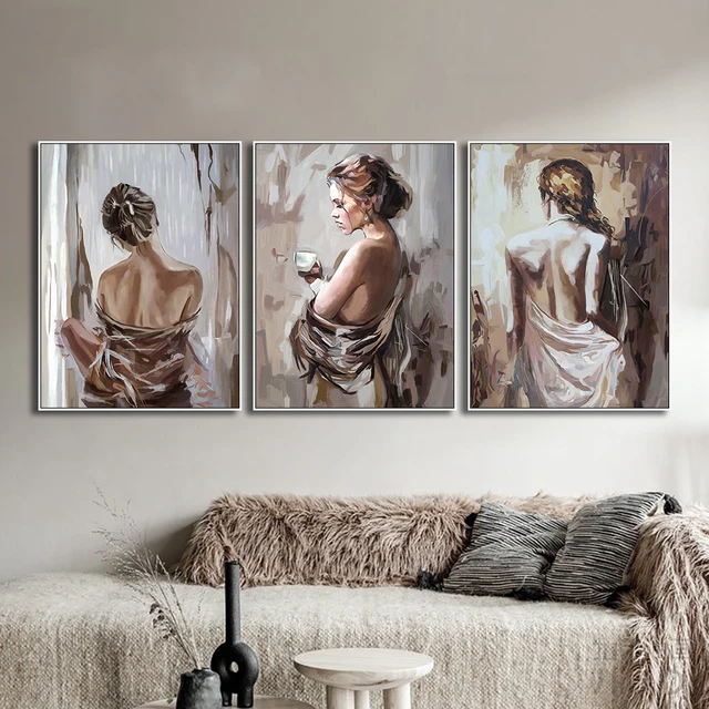 Abstract Female Wall Art Paintings Printed on Canvas 1