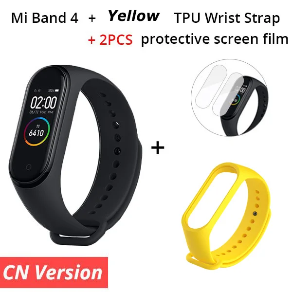 Xiaomi Mi Band 4 смарт-браслет с AMOLED экраном фитнес-трекер для измерения сердечного ритма Bluetooth 5,0 водонепроницаемый спортивный смарт-браслет - Цвет: CN Package 6