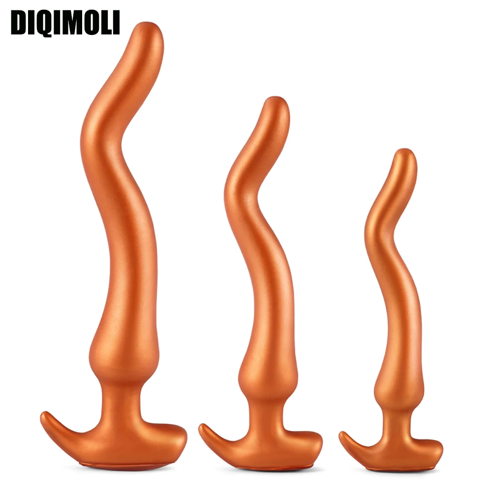 Überlanger Flüssigsilikon Analplug Dildos Analdilator Langer Buttplug Stimuliert den Anus und die Mas_voghion.com