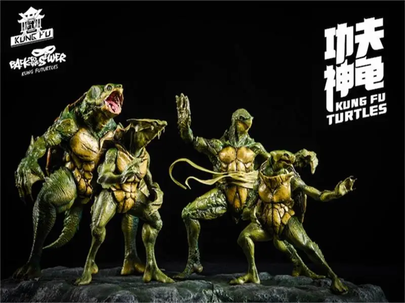 

NR TOYS 1/12 Scale Kung Fu Turtle A Set Of Four Static GK Ornaments Statue For Fans Collection In Stock