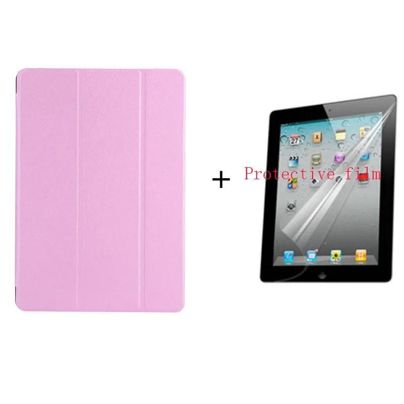 pink and film Ультратонкий ПУ+ Прозрачный чехол для samsung Galaxy Tab A 8,0, P200, P205, откидная подставка, чехол для samsung TAB A 8,0,+ пленка - Цвет: pink and film