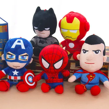 NEW 27cm Marvel Avengers Soft Stuffed Hero Spiderman Captain America Iron Man Plush Toys Movie Dolls Christmas Gifts for Kids 1
