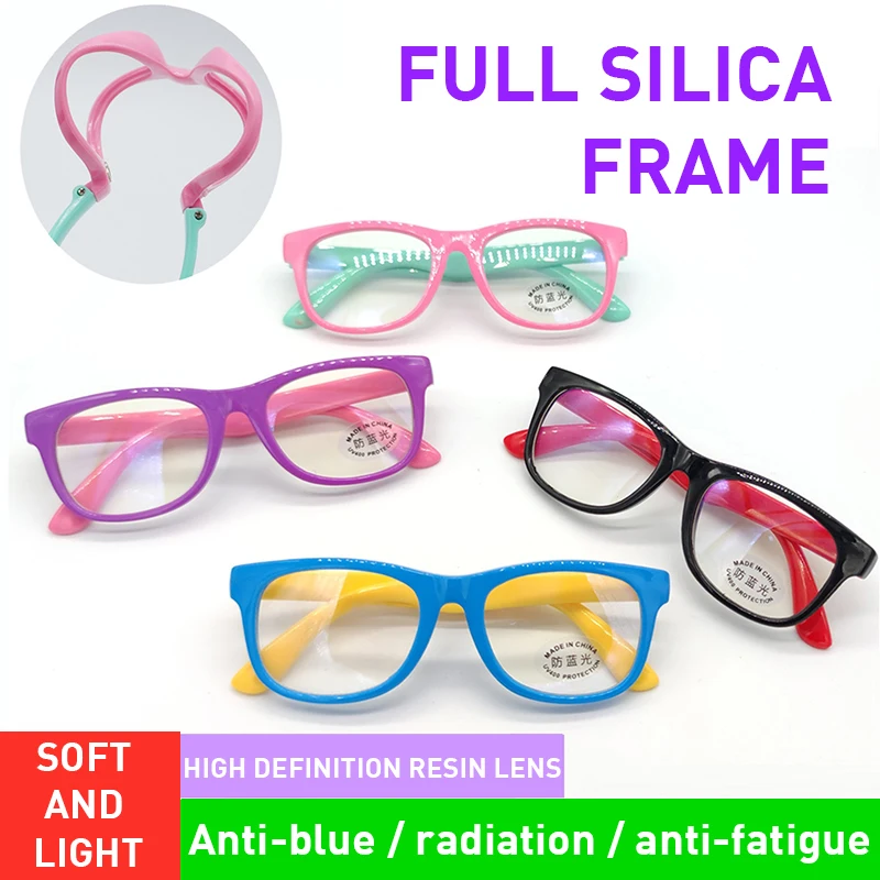 Kids Anti Special price for a limited time Blue Max 57% OFF Light Glasses Silicone Girl Boy Children Flexible