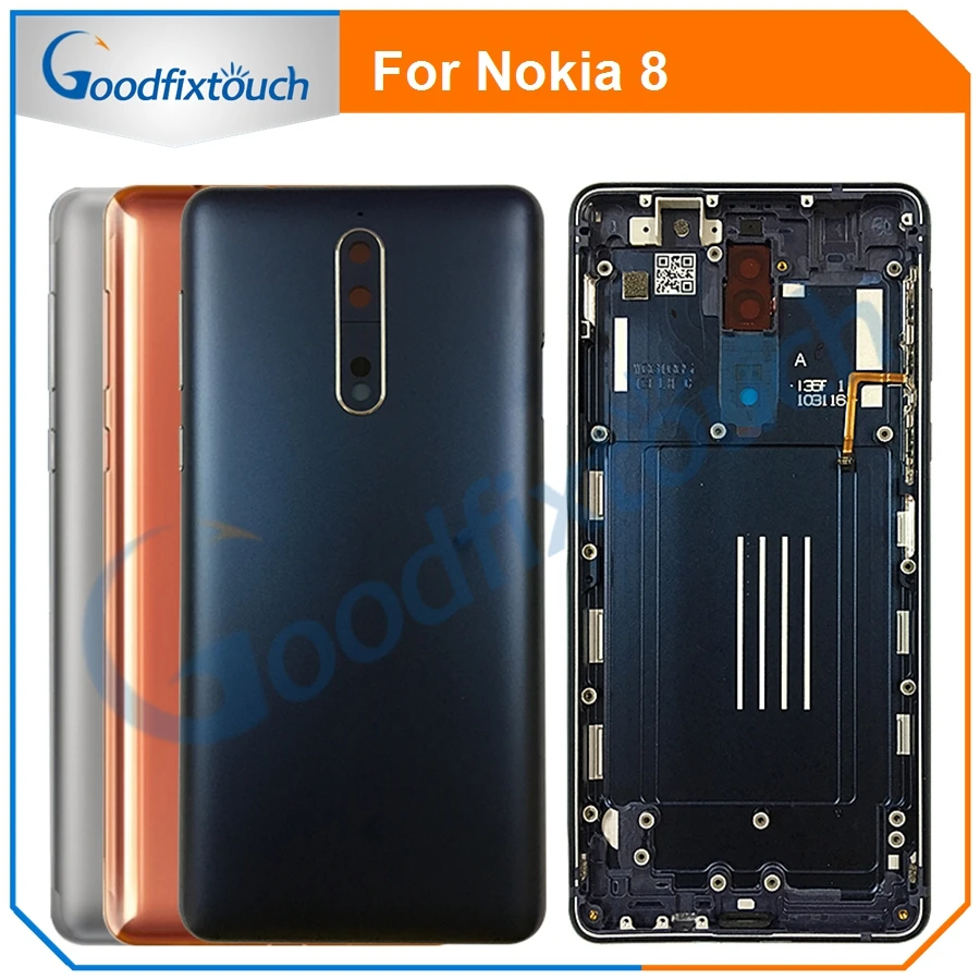 Задняя крышка для Nokia 8 Крышка батарейного отсека задняя запасные части |