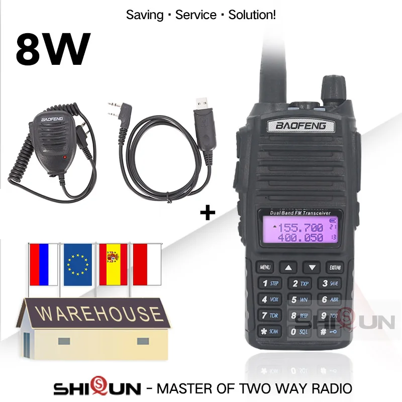 Портативная рация BaoFeng UHF/VHF/UHF 8 Вт 10 км | Мобильные телефоны и аксессуары