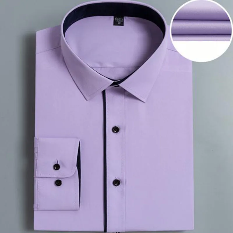Мужские однотонные яркие цвета черные модные платья Формальные рубашки Camisa, воротник-стойка Оксфорд Высокое качество Slim Fit рубашки с длинными рукавами