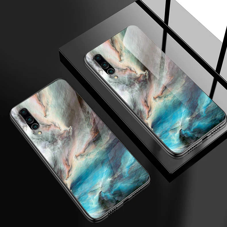 Модный Роскошный чехол для телефона huawei Enjoy 9s из закаленного стекла Mate20 Lite Pro Nova 2 3i 4 P Smart+ P20 P30 Honor Play Shell - Цвет: W360