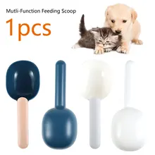 

The New Pet Cat Dog Food Shovel Mutli-Function Feeding Spoon with Sealing Bag Clip Creative Measuring Cup Pet Supply Spoon