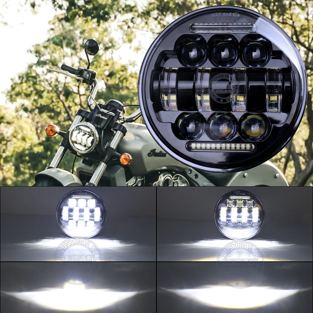 harley black headligt