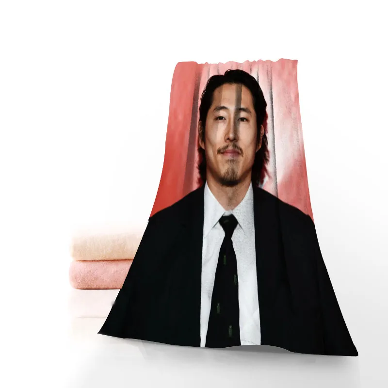 

Хлопковое полотенце Steven Yeun с принтом на заказ, ткань для лица для детей, мужчин, женщин, полотенца для душа 70x140 см
