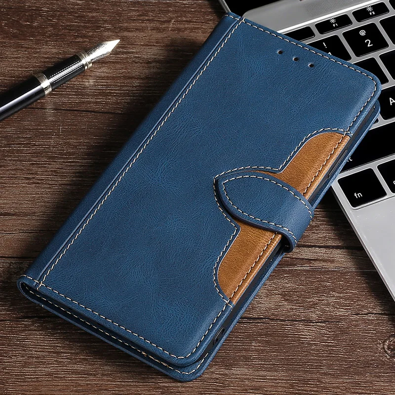 Leather Wallet Phone Case with Magnetic Book Flip Cover