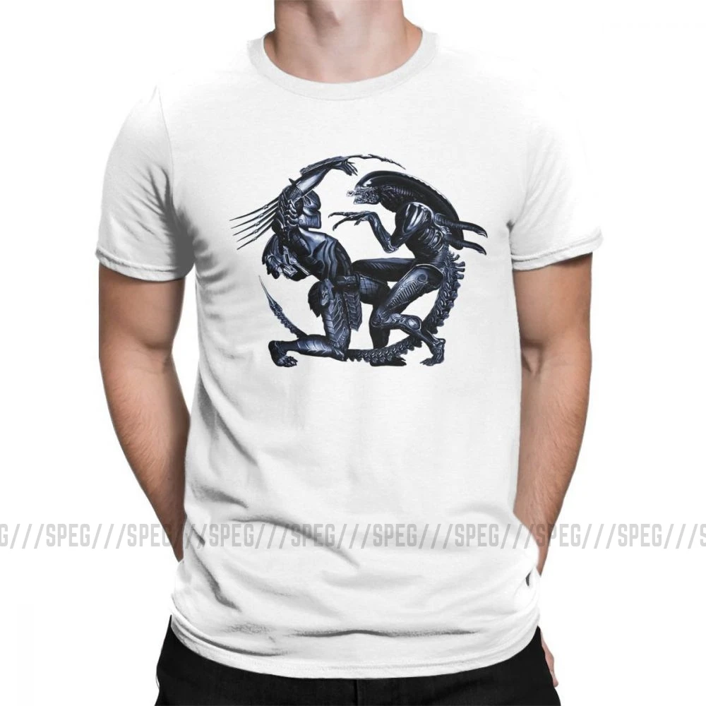 Alien Vs Predator повседневные футболки для мужчин одежда с коротким рукавом летняя