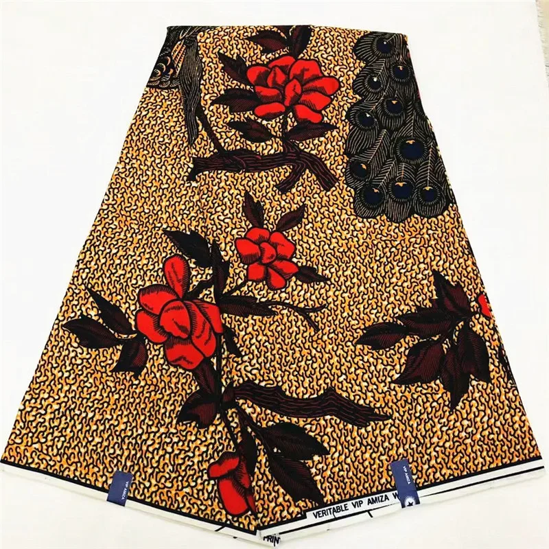 Полиэстер ткань новая Анкара воск ткани для женщин платье 6ayrds Анкара ткань Африканская вощеная ткань принтом африканская ткань - Цвет: CS301115D2