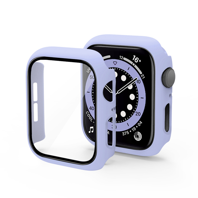 for Apple watch Case 45mm 41mm 44mm 40mm 38mm 42mm PC creen protector bumper Tempered Glass for iwatch series 7 6 SE 5 4 3
