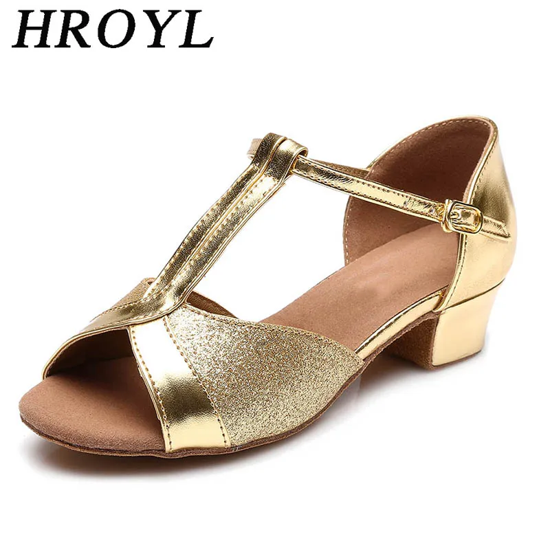 New Arrival Ballroom Latin Dance Shoes Women Children Kids 17-25CM Tango High Quality Low Heels For Women Latin Dance Shoes 3