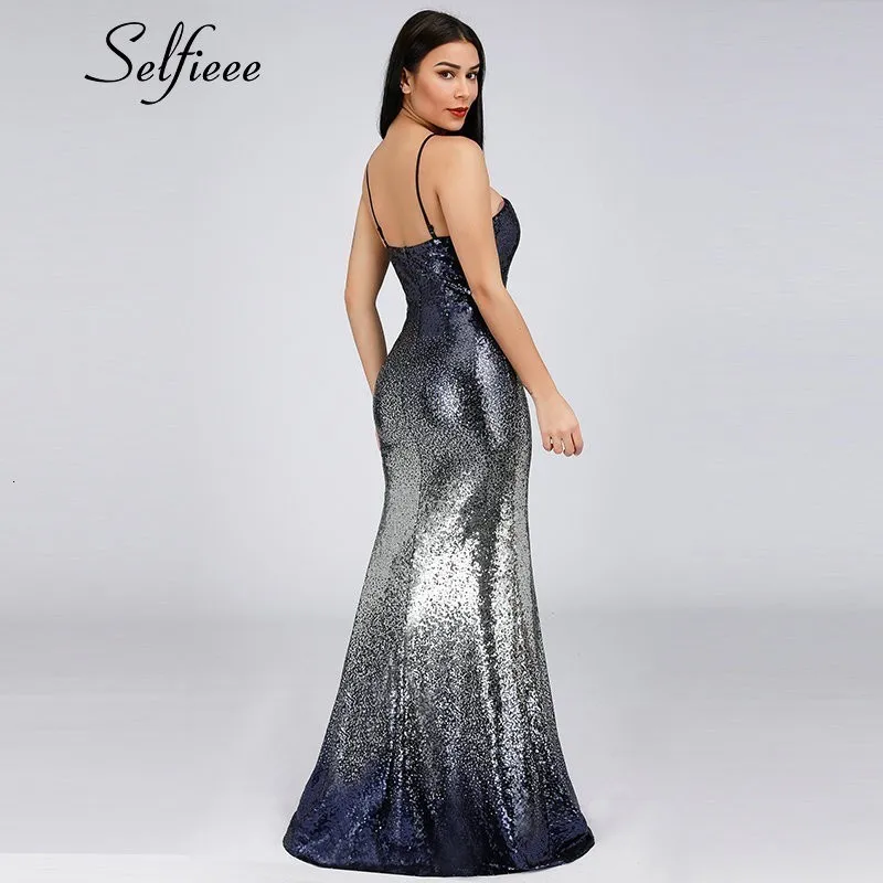 Модные расшитые блестками летние макси платья Русалка Bodycon без рукавов Холтер женские длинные летние вечерние платья Robe Femme