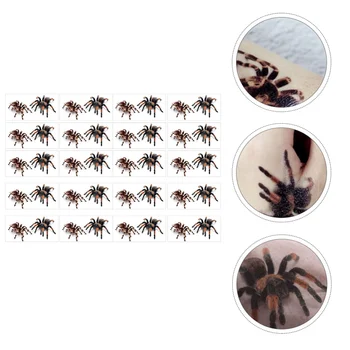 

20 Sheets Stickers Waterproof Halloween Temporary Scary Tattoos Spider Stickers Tattoos Stickers for Party Arms Body