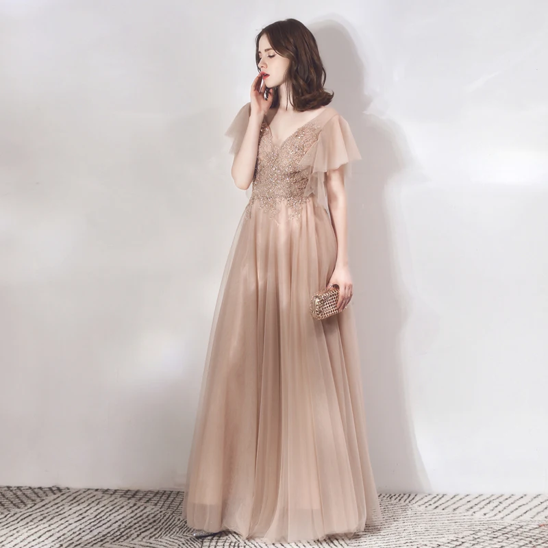 Новое поступление осенних платьев для выпускного вечера vestido de noiva sereia, вечернее платье из тюля, мягкое кружево с v-образным вырезом, кружево
