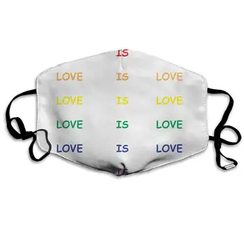 

Mouth Mask Love is Love Print Masks - Breathable Adjustable Windproof Mouth-Muffle, Camping Running for Women and Men