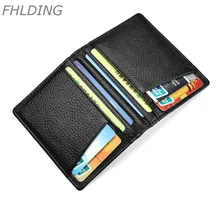 Super Slim Soft Wallet Mini Credit Card Wallet Purse Card Holders Genuine Leather Men Wallet Thin Small