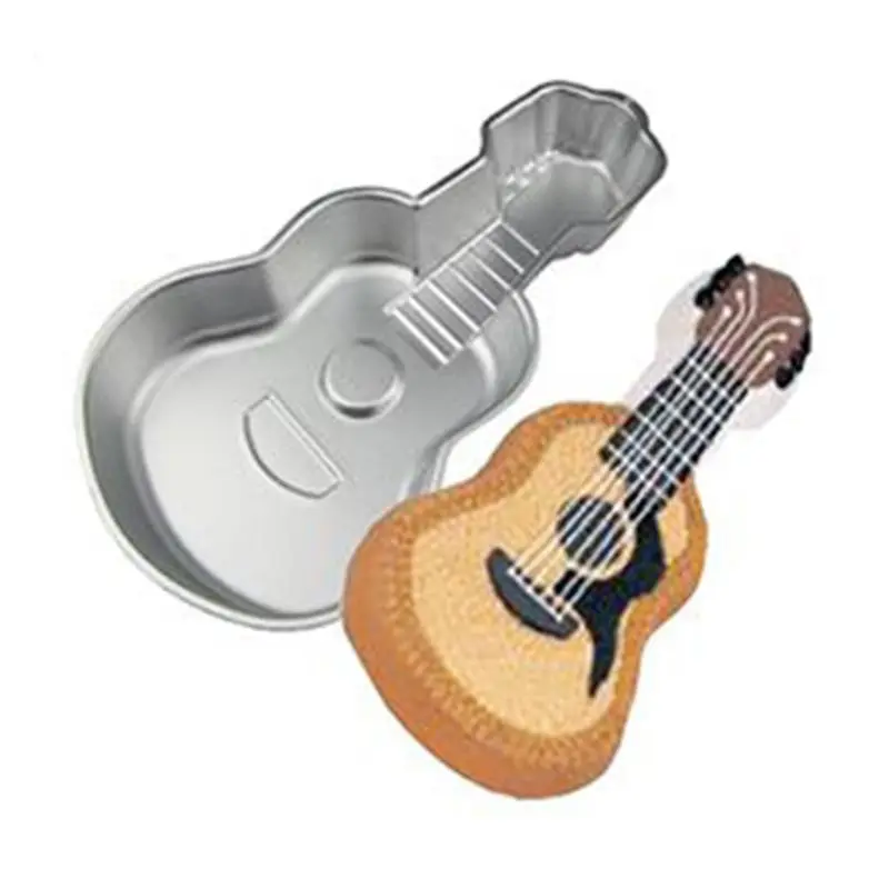 Алюминиевый сплав 3D форма для торта в форме гитары формы выпечки сковороды