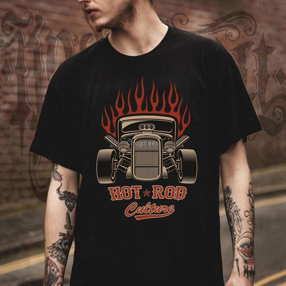 HOT ROD vintage car graphic ie and t shirt for man woman |