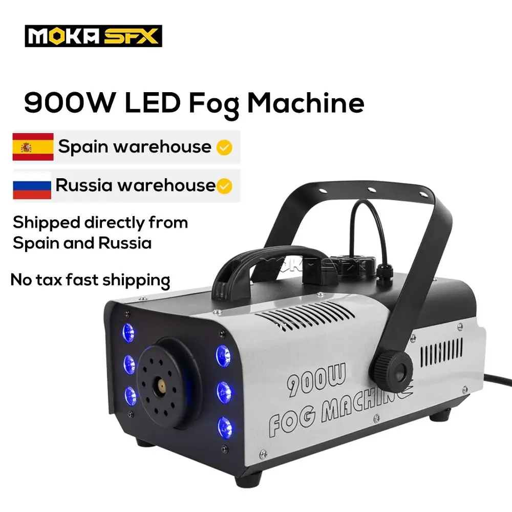 Fog Machine 900W LED/NO LED Optional Smoke Machine RGB DMX Remote Fogger Machine for Events Wedding Spray 10M Special Effects