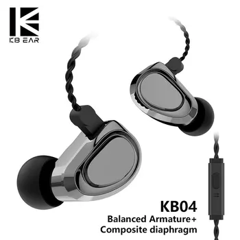 

KBEAR KB04 1BA+1DD Hybrid Drivers In Ear Earphone HIFI DJ Monitor Earphone Earbuds With 2PIN Cable Metal Earbud KB04/KB10 TR i3