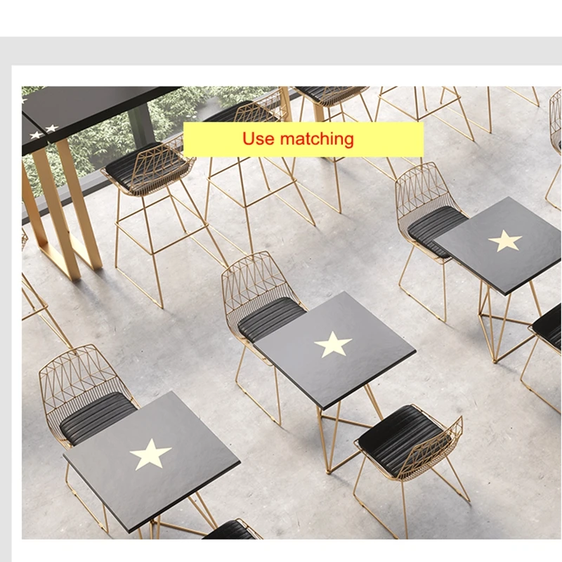 Creative Nordic Iron Metal Coffee Table Combination Table Commercial Dessert Shop Dining Fast Food Tokyo Black Gold Table Creative Nordic Iron Metal Coffee Table Combination Table Commercial Dessert Shop Dining Fast Food Tokyo Black Gold Table