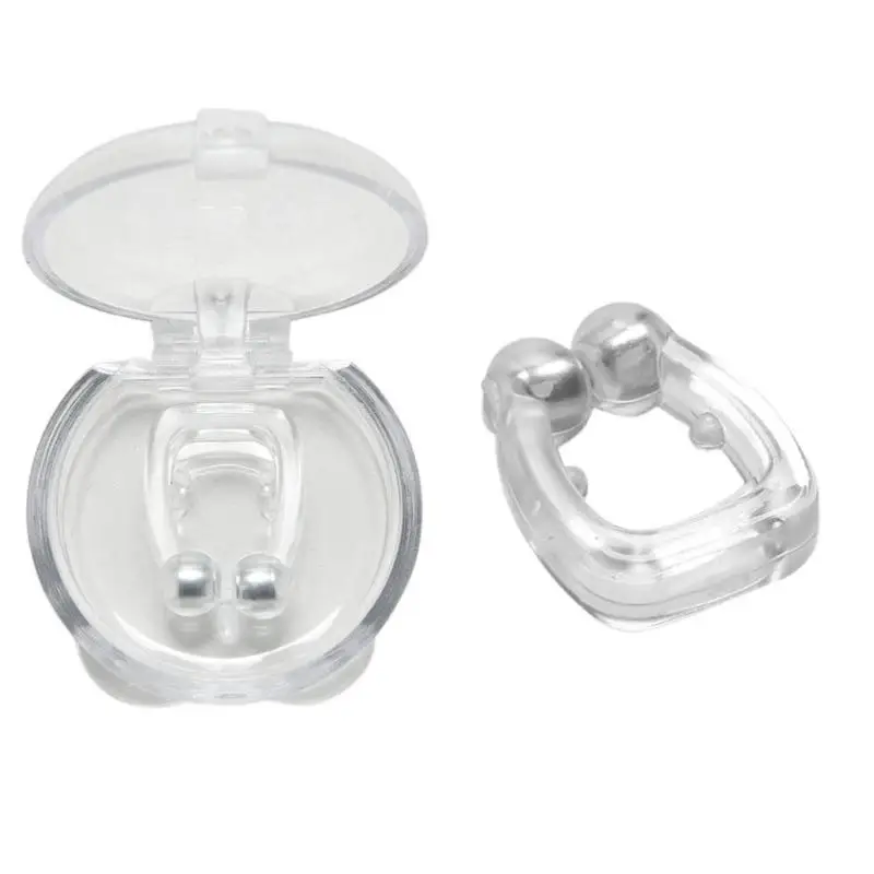 

Silicone Magnetic Anti Snore Nose Clip Stop Snoring Nose Clip Sleep Tray with Case Health Care Better Sleeping Anti Snore Clip