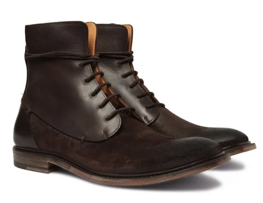 

Men Pu Leather Fashion Lace-up Dress Shoes Promotional Martin Boots Vintage Classic Male Casual Zapatos De Hombre HB132