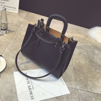 

Women's Handbags 2018 Spring and Summer New Solid Color Handbag Leisure High-capacity Fashion Shoulder Messenger Bag
