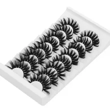 1/8 пар, накладные ресницы из норки, ручная работа, полный объем, пушистые, грязные, толстые, крестообразные ресницы, натуральные, 3D, безжалостные ресницы