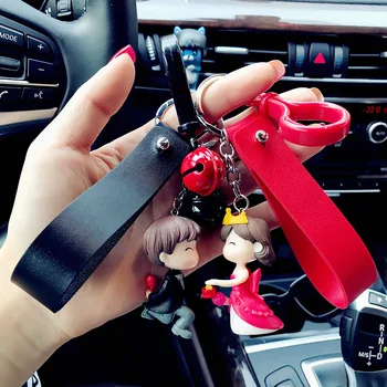

Korean Version Of The Cute Resin Couple Doll Keychains Pendant Creative Cartoon Three-Dimensional Doll Key chain Bag Pendant
