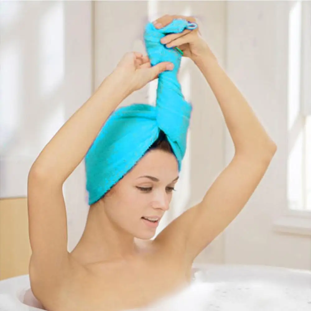 Волшебное быстросохнущее полотенце из микрофибры для волос 25 см x 65 см, банное полотенце, шапка, быстрая Шапка-тюрбан, аксессуары для ванной комнаты, гаджеты Q3