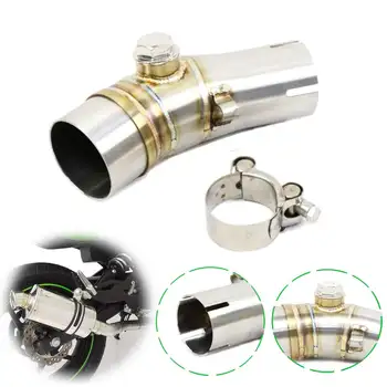 

Slip On Middle Connect Pipe Muffler Motorcycle Mid Exhaust Link 51mm For Kawasaki ER6N