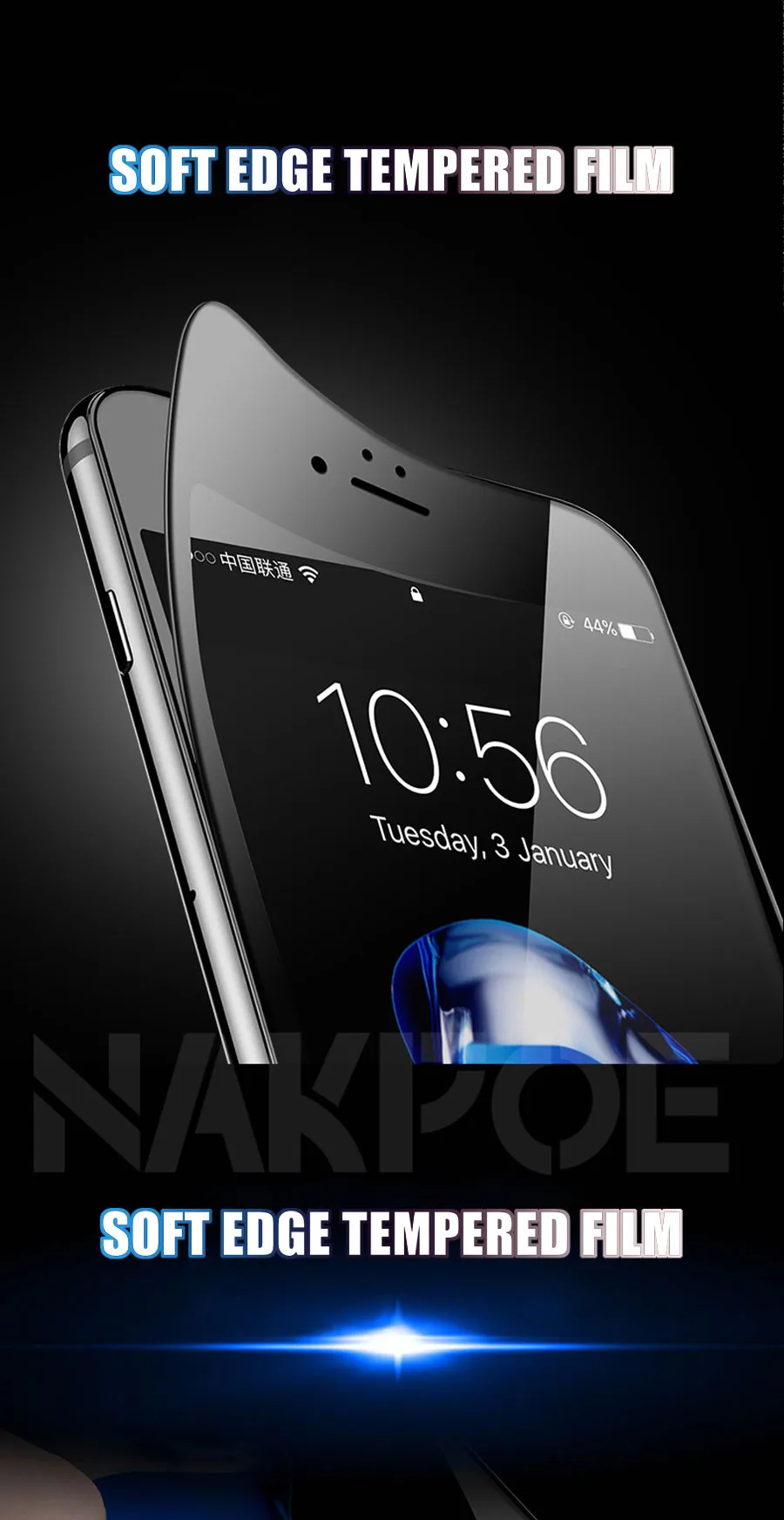 100D защитное закаленное стекло для iPhone 6, 6s, 7, 8 Plus, X, Защитное стекло для экрана, пленка для iPhone 11 Pro, XR, XS, MAX, стеклянная пленка