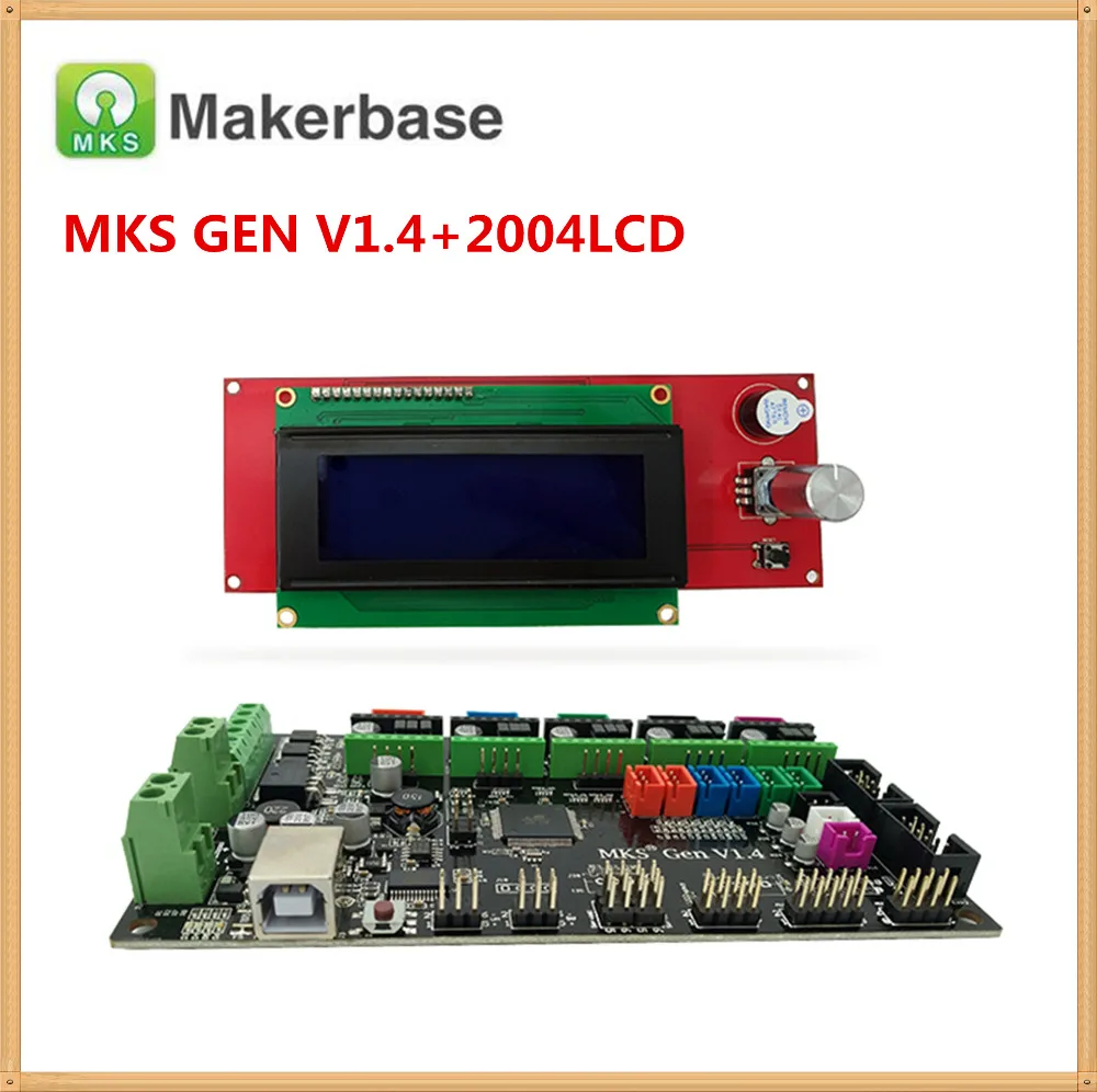 MKS GEN V1.4 материнская плата + LCD 2004 панель ЖК-дисплей DIY beginer kit ramps 1 4 Плата mega2560 reprap