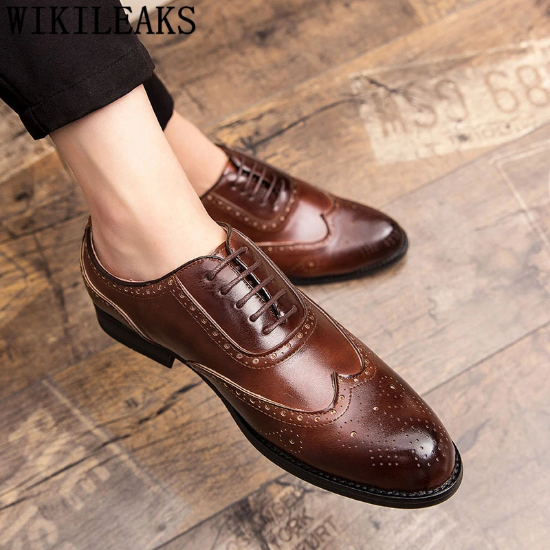 Brogues Scarpe Eleganti Da Uomo In Pelle Scarpe Da Uomo Eleganti Oxford Scarpe Da Festa Da Uomo Di Lusso Nere Scarpe Moda Uomo Classiche Scarpe Uomo