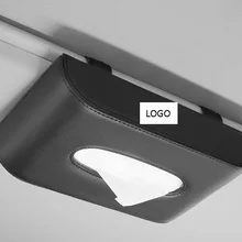 Черный Кожаный Автомобильный солнцезащитный козырек Tissue Box автоматический насос держатель кассеты съемная коробка для бумажных салфеток Органайзер Подходит для BMW