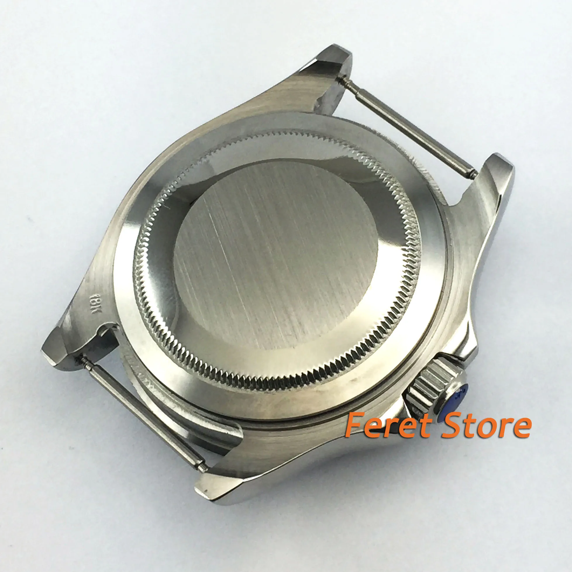 40mm Sapphire glass polish steel bi-directional watch case fit ETA 2836 Mingzhu 2813 DG movement watch