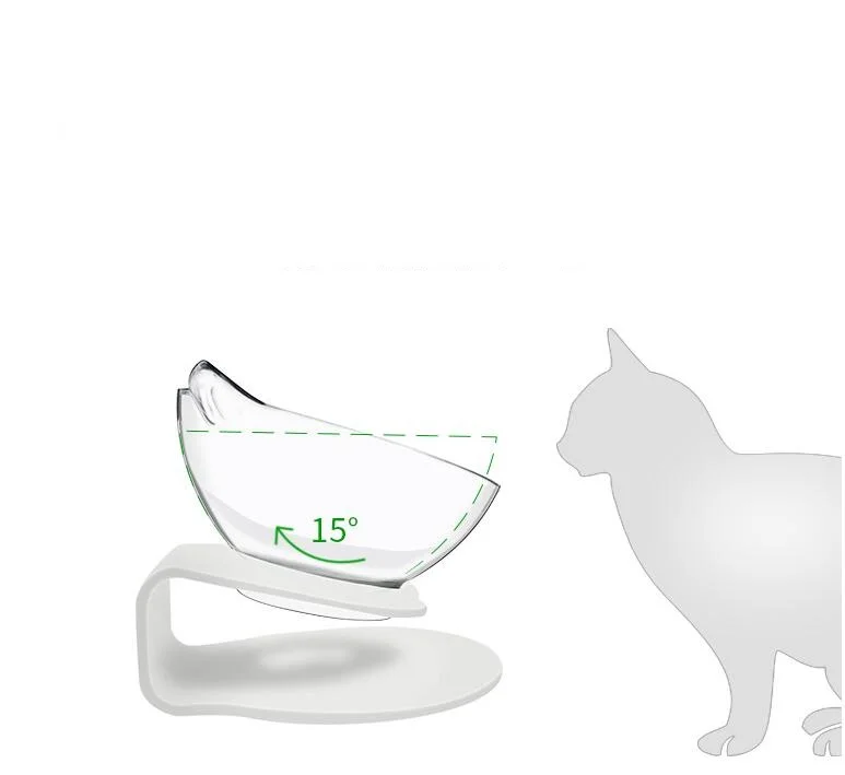 Миска для домашних животных двойная стандартная миска воды кошек прозрачная