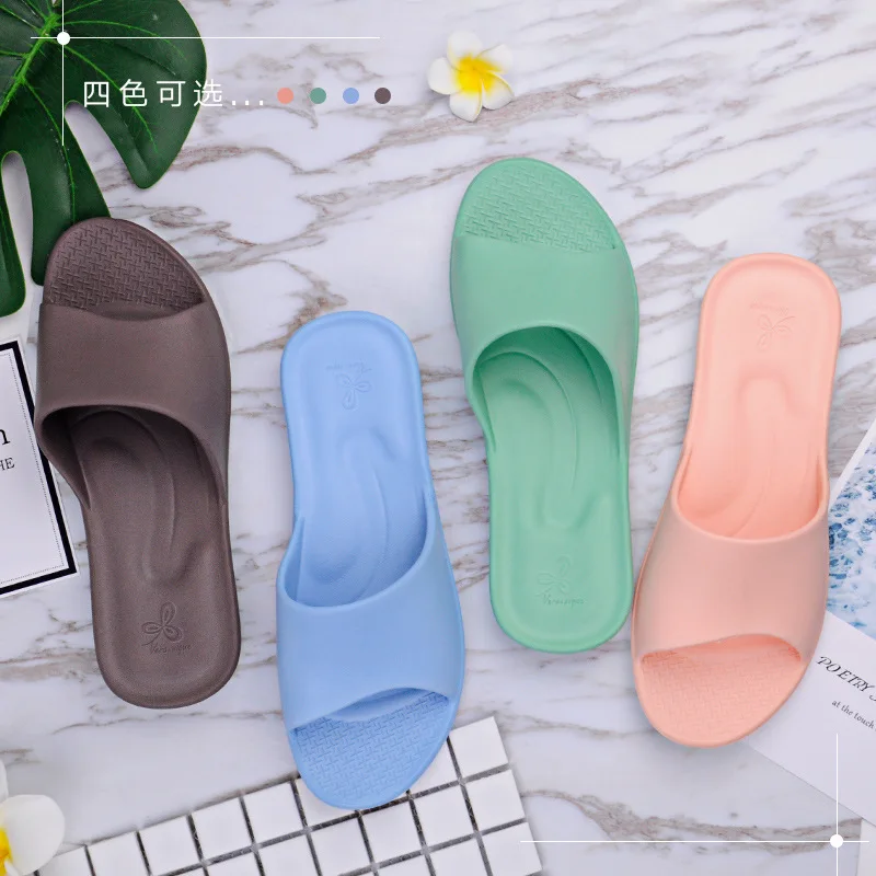 

Household Slipper Summer Indoor Taiwan Bathroom Slippers Slippers Couples Macaroon Color Summer Nordic Home