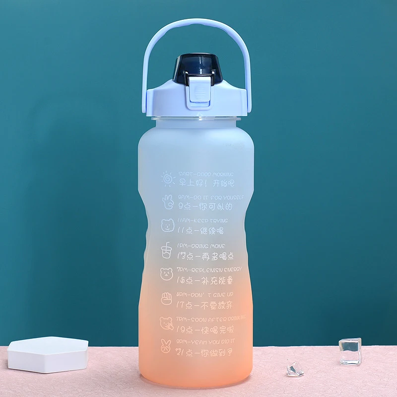 1.5/2L Leakproof Tritran BPA Free Water Bottle with Motivational Time Marker Daily Use for Fitness and Outdoor Sport DC156 | Дом и сад