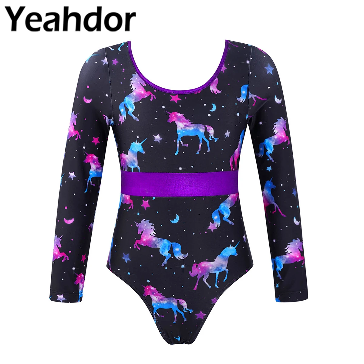

1pcs Kids Girls Beach Swimwear Long Sleeves Cross Straps at Rear Open Back Cartoon Print Swimming Jumpsuit Bodysuit Swimsuit