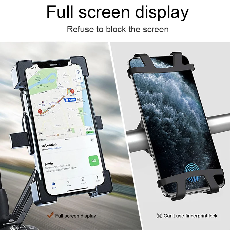 Motorcycle Bicycle Moto Bike Mobile Cell Phone Navigation Holder handlebar Rearview Mirror Mount Clip Bracket For iPhone Samsung